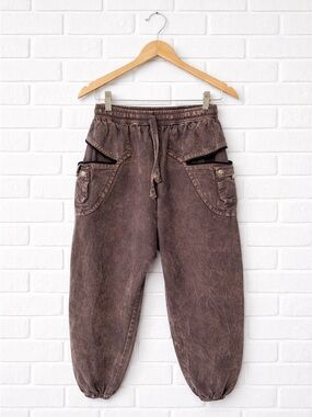 Kathmandu Imports Vintage Pants Joggers Cargo Acid Wash Hippie Granola